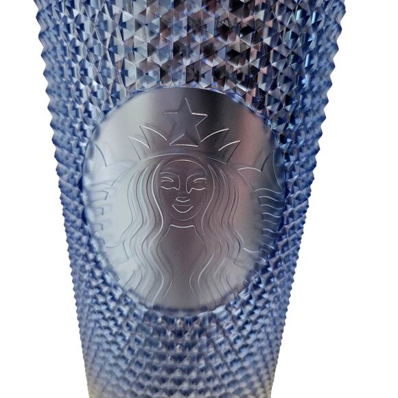 Starbucks 2023 Icicle Blue Ombre Bling Gradient Studded Venti 24 OZ Tumbler NWT - Picture 6 of 6